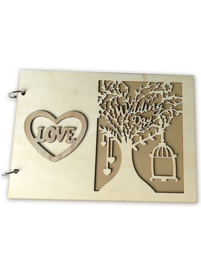 Wooden Wedding Notebook Decoration Beige  - Image 5