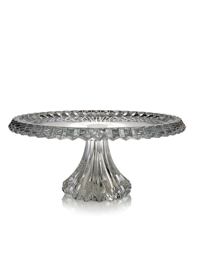 Rogaska Crown Jewel Cake Stand with out domed Clear 34cm - Image 1