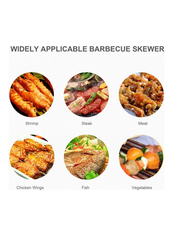 Generic 6-Piece Barbecue Skewer Sticks With Storage Bag Silver - Image 2