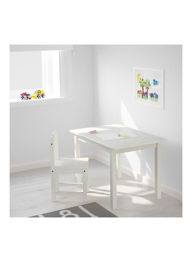 دبليو كيه كرسي خشبي للأطفال أبيض - Image 2