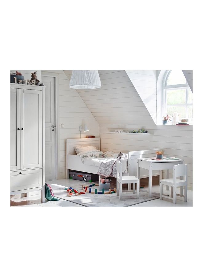 دبليو كيه كرسي خشبي للأطفال أبيض - Image 3