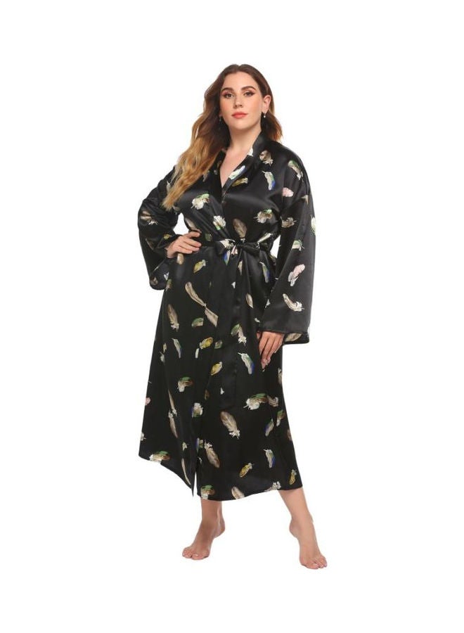 Printed Nightdress Black/White/Beige - Image 1