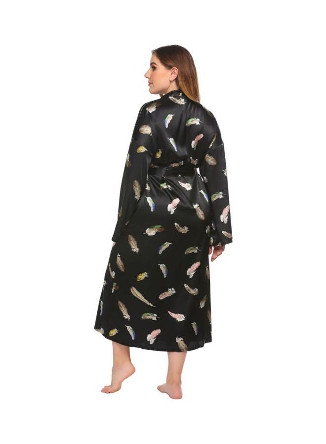 Printed Nightdress Black/White/Beige - Image 2