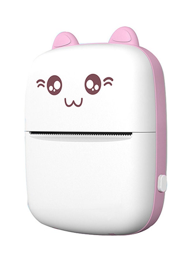 Portable Mini Thermal Printer 8x11x3.5cm White/Pink - Image 1