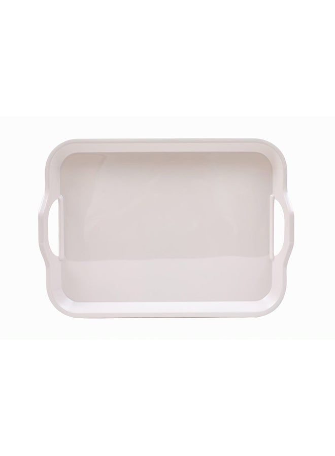 Royal Melamine Rectangular Tray With Handle White 20.5inch  - Image 3