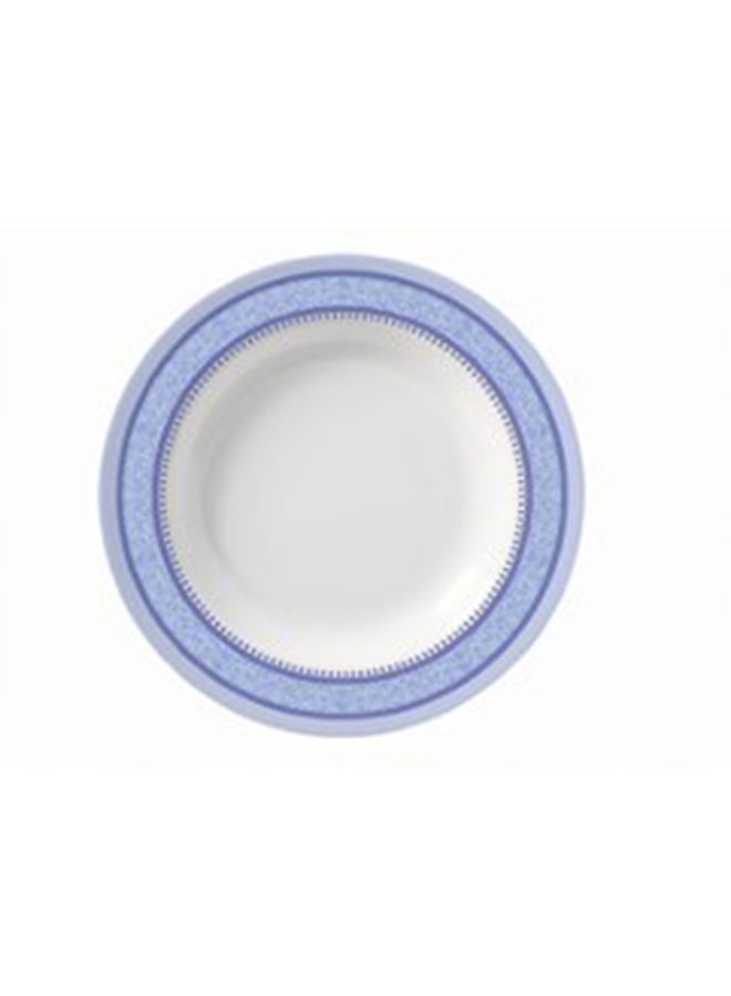 طبق حساء رويال من الميلامين أزرق/ أبيض 9بوصة - Image 1