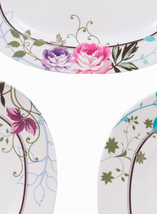 Royal Melamine Floral Print Oval Plate Multicolour 12inch - Image 3