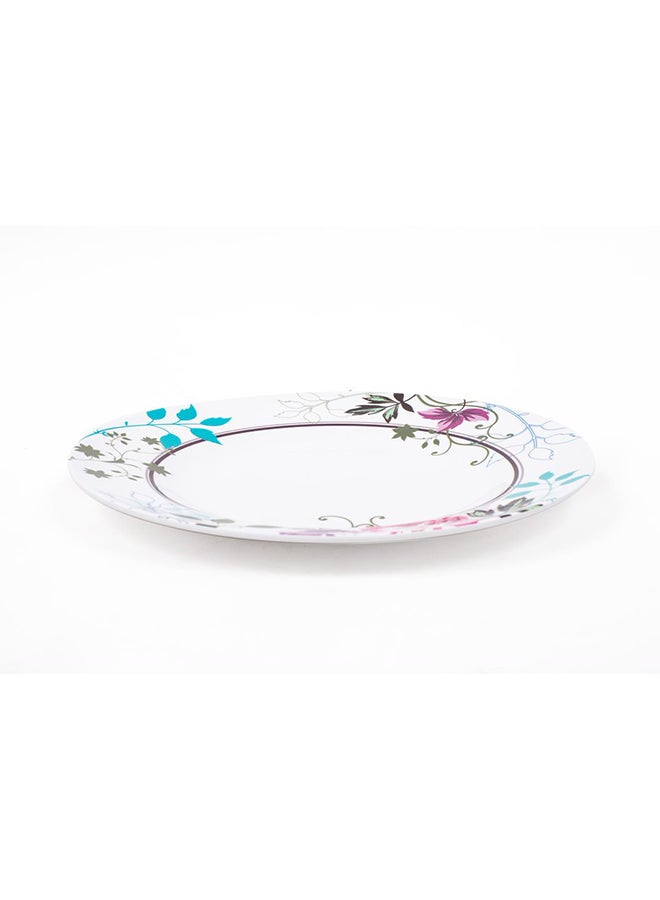 Royal Melamine Floral Print Dinner Plate Multicolour 10inch - Image 1