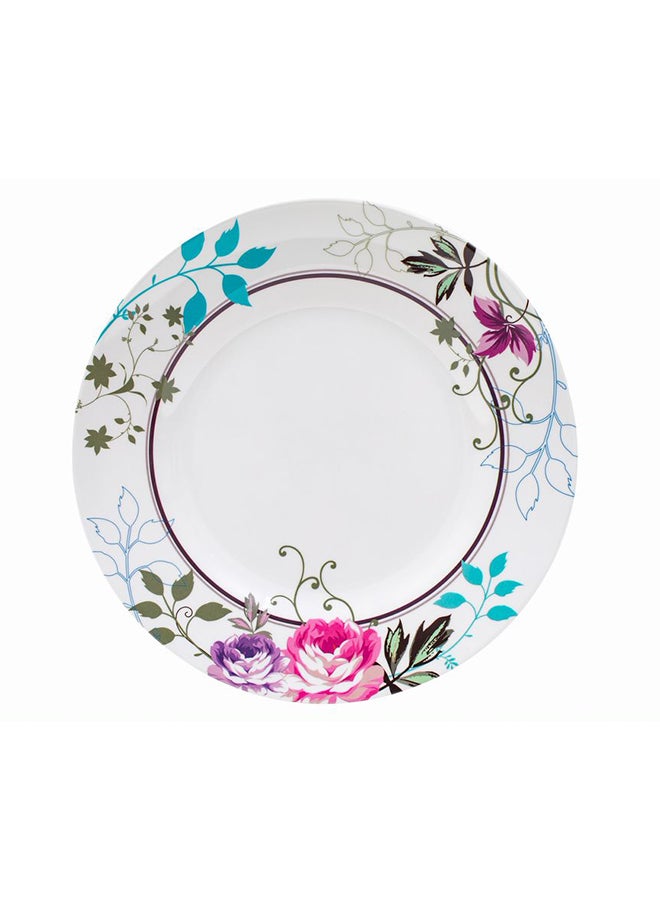Royal Melamine Floral Print Dinner Plate Multicolour 10inch - Image 2