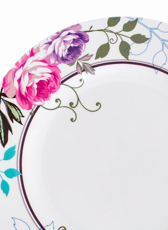 Royal Melamine Floral Print Dinner Plate Multicolour 10inch - Image 3