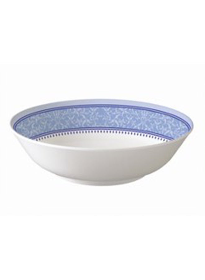 Royal Melamine Salad Bowl White/Blue 10inch - Image 1