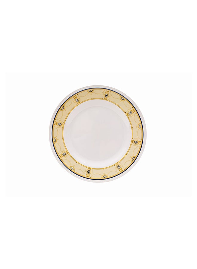 Royal Melamine Dinner Plate White/Gold 8inch  - Image 2