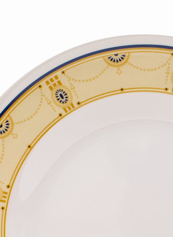 Royal Melamine Dinner Plate White/Gold 8inch  - Image 3