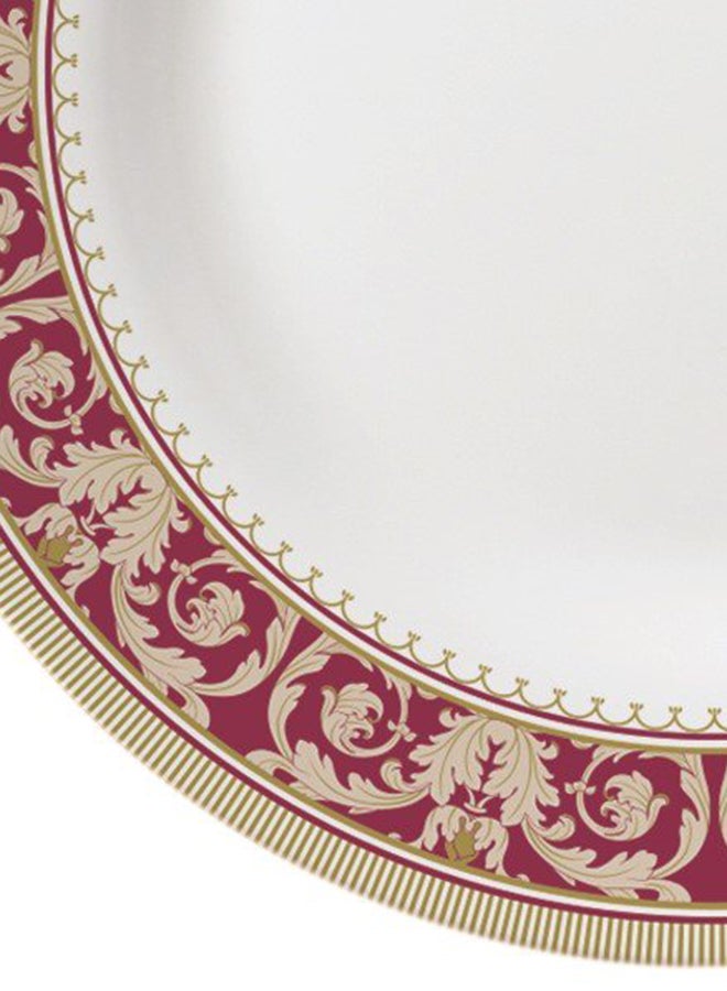 طبق حلويات رويال من الميلامين أبيض/بني/ذهبي 6.5بوصة - Image 2