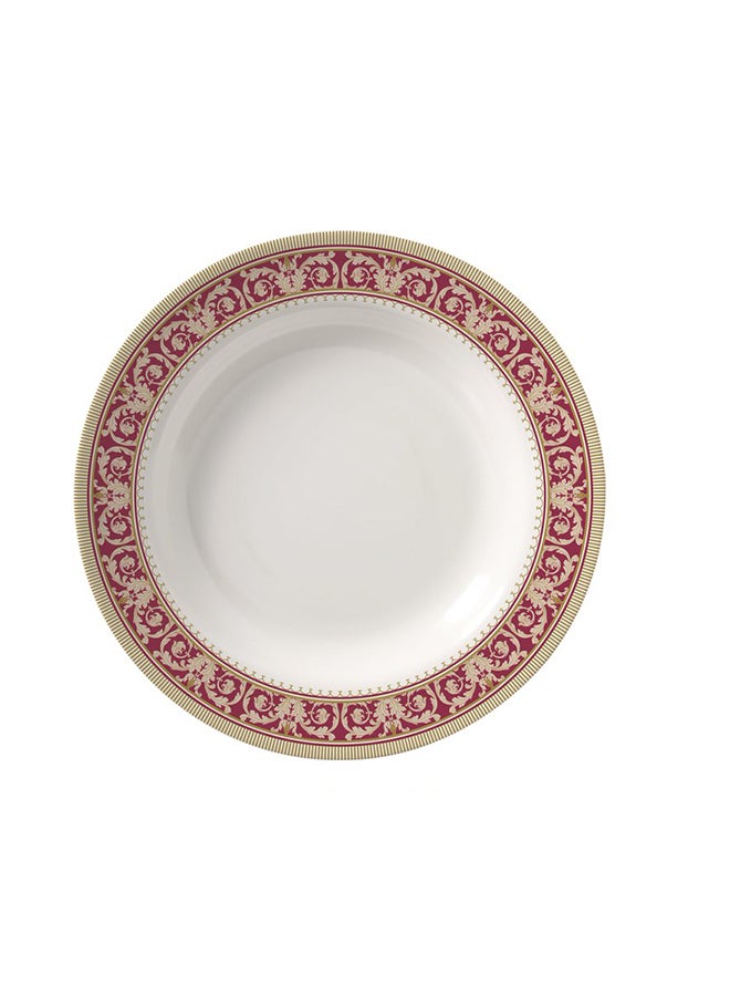 Royal Melamine Soup Plate White/Brown/Yellow 9inch  - Image 1