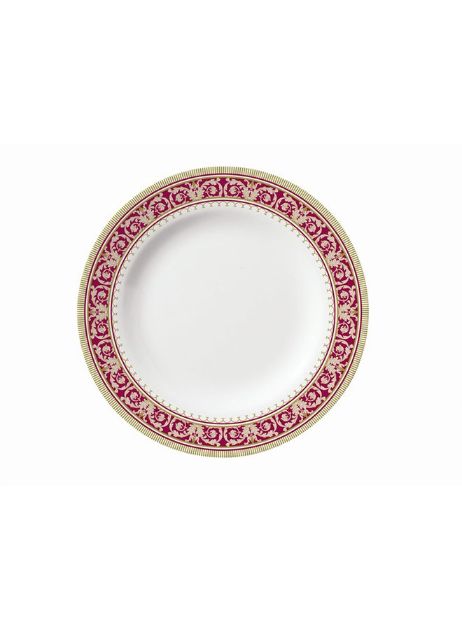 Royal Melamine Dinner Plate White/Brown 8inch  - Image 1