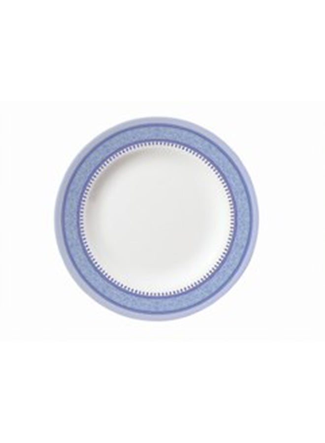 Royal Melamine Dessert Plate White/Blue 6.5inch  - Image 1