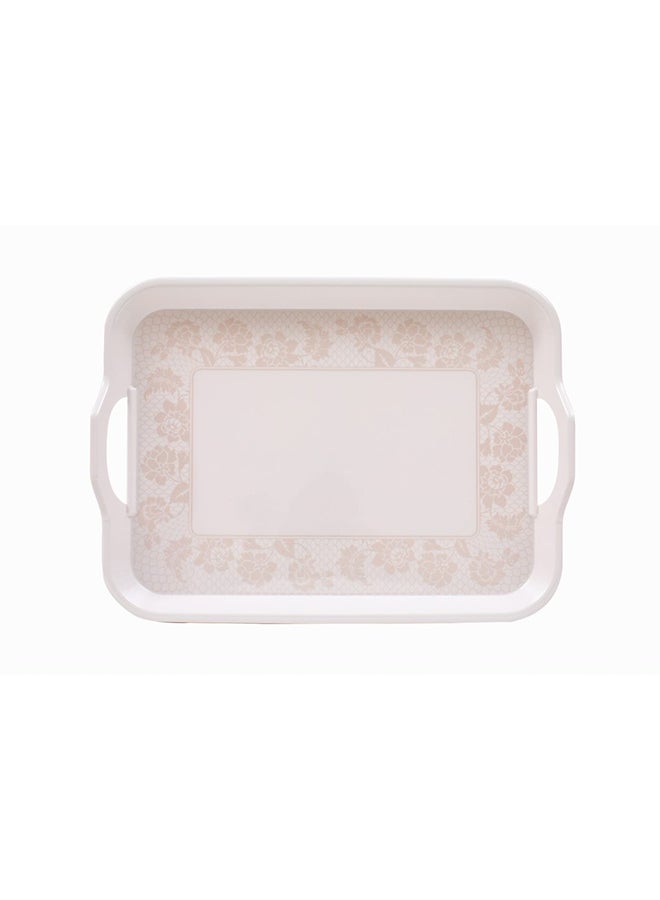 Royal Melamine Rectangular Tray White/Beige 20.5inch  - Image 3