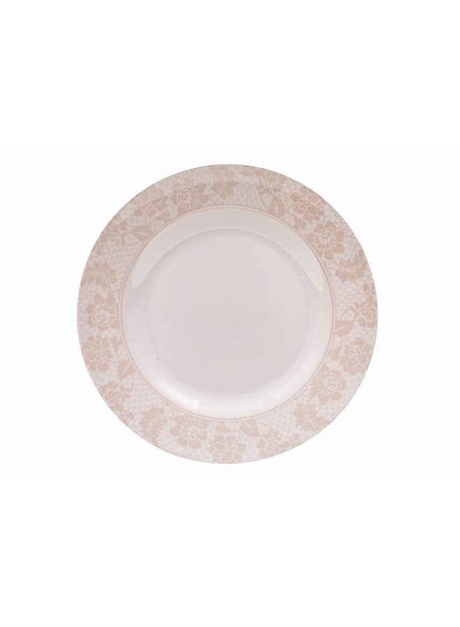 Royal Melamine Dinner Plate White/Beige 10inch  - Image 2