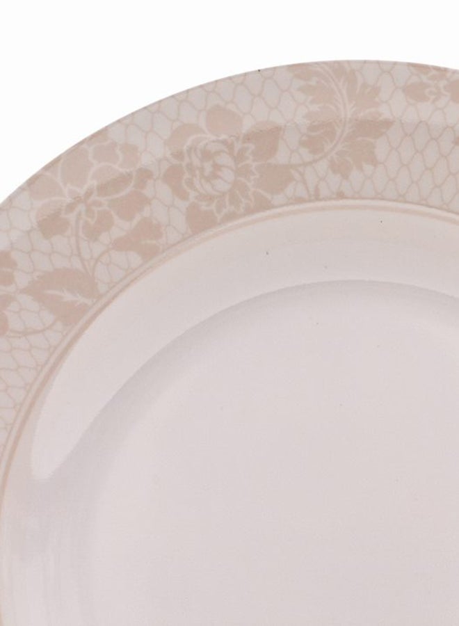 Royal Melamine Dinner Plate White/Beige 10inch  - Image 3