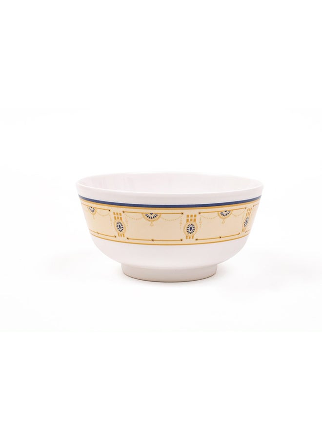 Royal Melamine Rice Bowl White/Yellow 4.5inch - Image 1