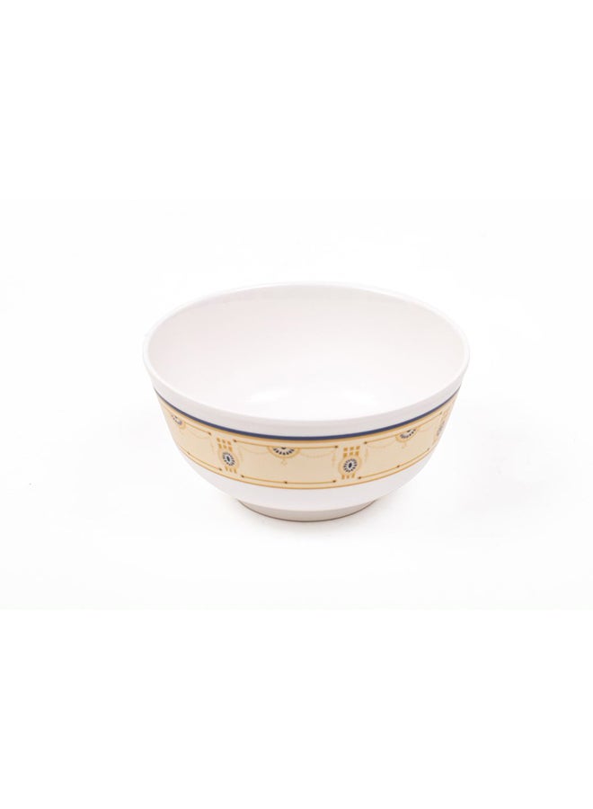 Royal Melamine Rice Bowl White/Yellow 4.5inch - Image 3