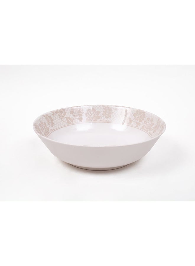 وعاء شوربة رويال من الميلامين أبيض/بيج 7.5بوصة - Image 1