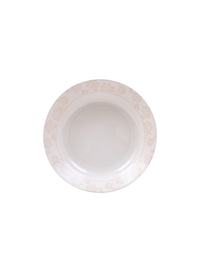 Royal Melamine Soup Bowl White/Beige 8.5inch  - Image 2
