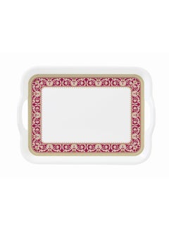 Royal Melamine Rectangular Tray With Handle White/Brown/Yellow 15inch