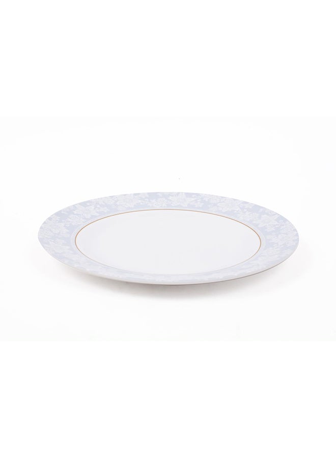 Royal Melamine Dinner Plate White/Blue 10inch  - Image 1
