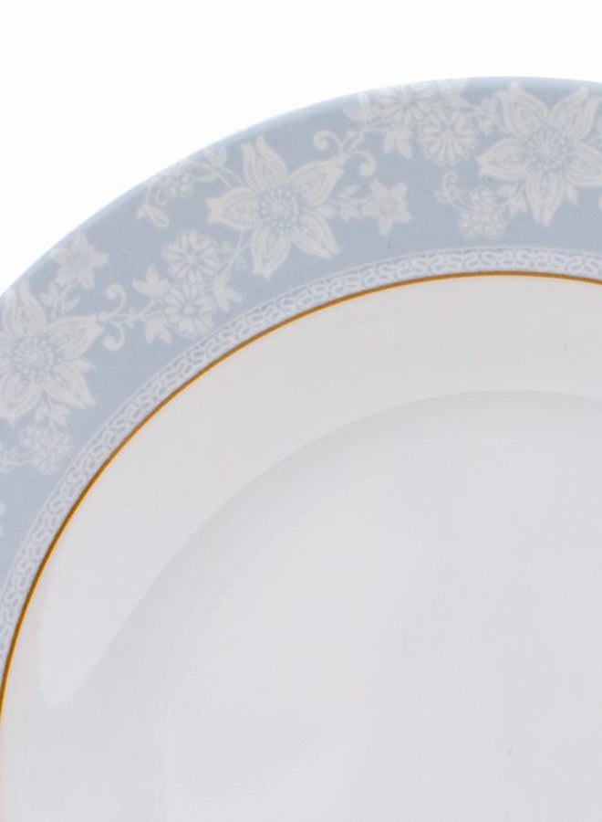 Royal Melamine Dinner Plate White/Blue 8inch  - Image 3