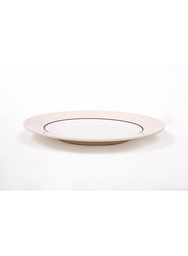 Royal Melamine Dessert Plate White/Beige 6.5inch - Image 1