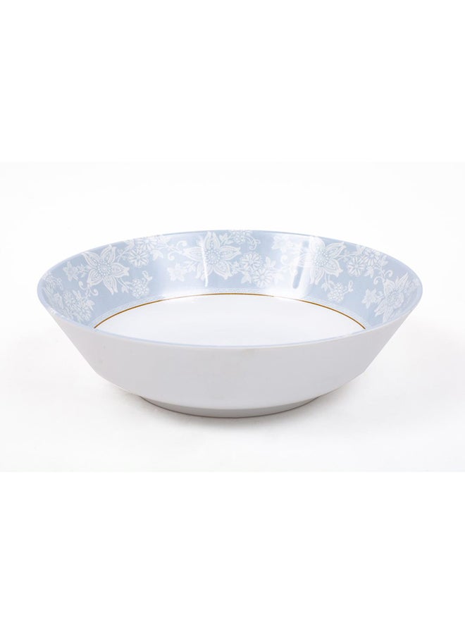 Royal Melamine Soup Bowl White/Blue/Gold 8.5inch - Image 1