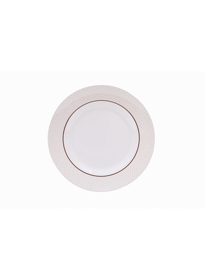 Royal Melamine Dinner Plate White/Beige 8inch - Image 2