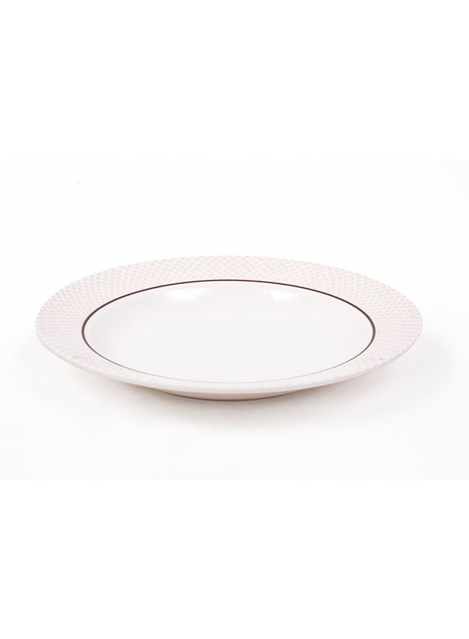 Royal Melamine Soup Plate White/Beige 9inch - Image 1