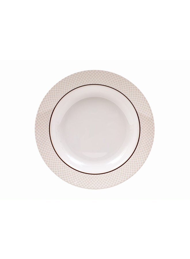 Royal Melamine Soup Plate White/Beige 9inch - Image 2