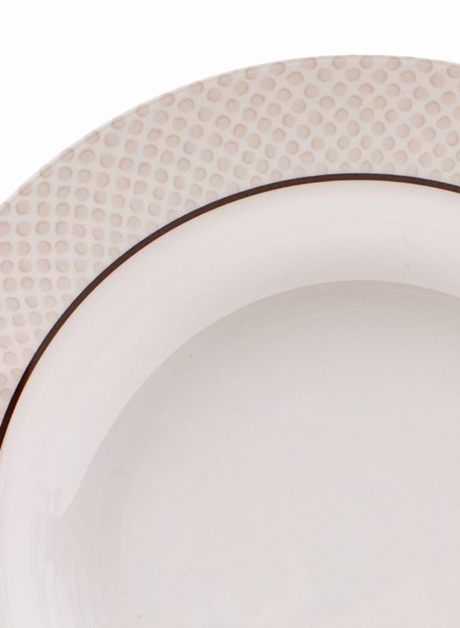 Royal Melamine Soup Plate White/Beige 9inch - Image 3