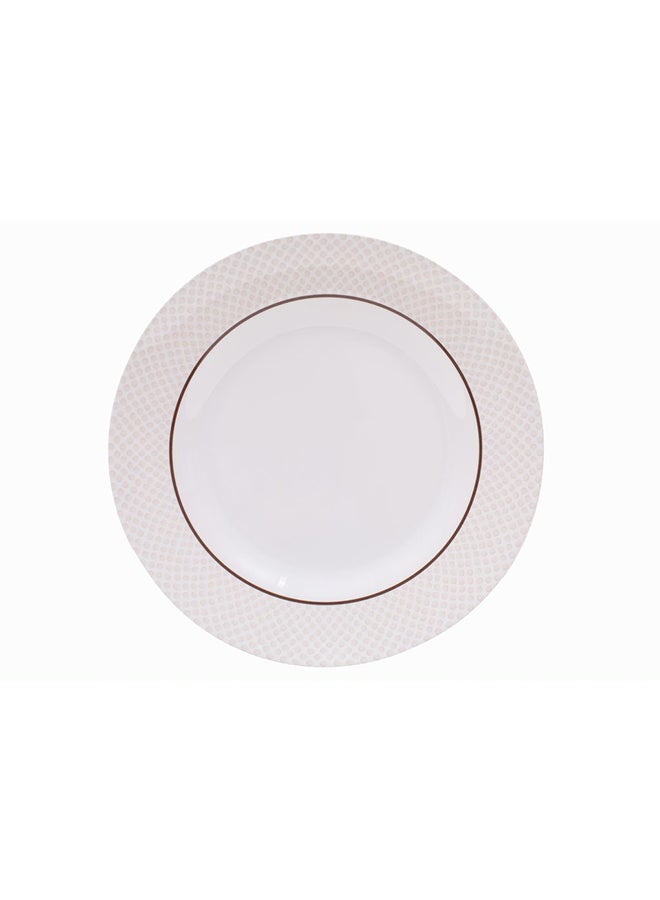 Royal Melamine Dinner Plate White/Beige 10inch  - Image 2