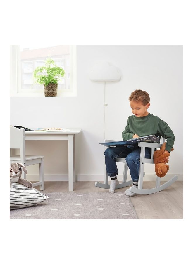 WK - Children's Rectangular Table Grey 78x52cm - Image 1