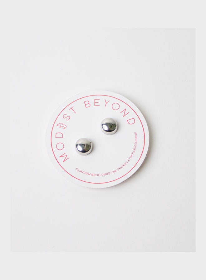 MODEST BEYOND 1-Pair Magnetic Hijab Pins Silver  - Image 2