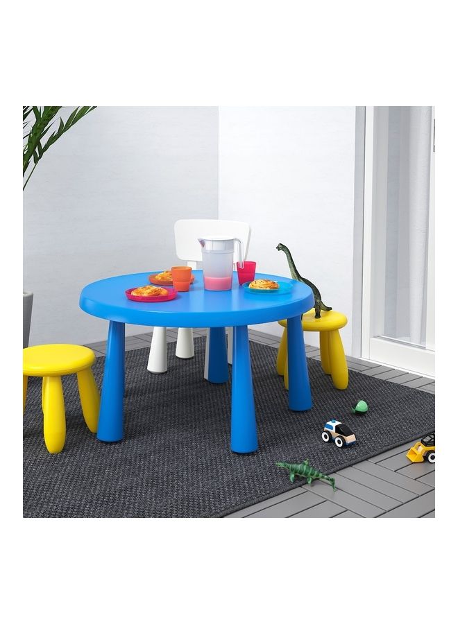 WK - Children's Round Indoor/Outdoor Table Blue - Image 1