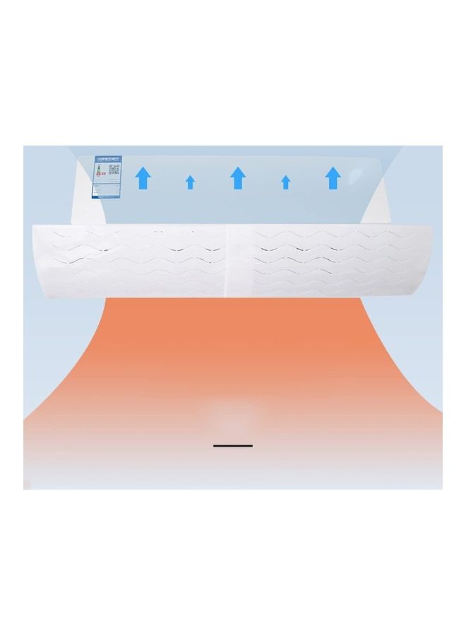 XiuWoo Universal Hollow Anti Direct Blowing Air Condition Wind Deflector Q40 White  - Image 2
