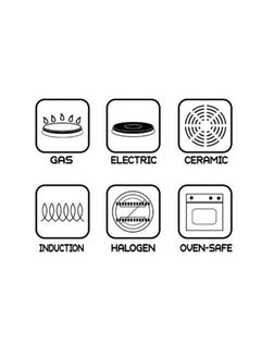 OMS 7-Piece Non Stick Die Cast Cookware With Lid Set Mint 26cm  - Image 3