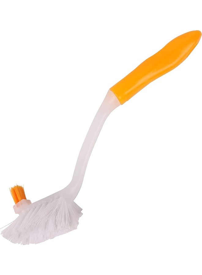 كلاسي تاتش فرشاة بلاستيكية بمقبض مانع للانزلاق . أصفر/ابيض 30x6x8سم - Image 5