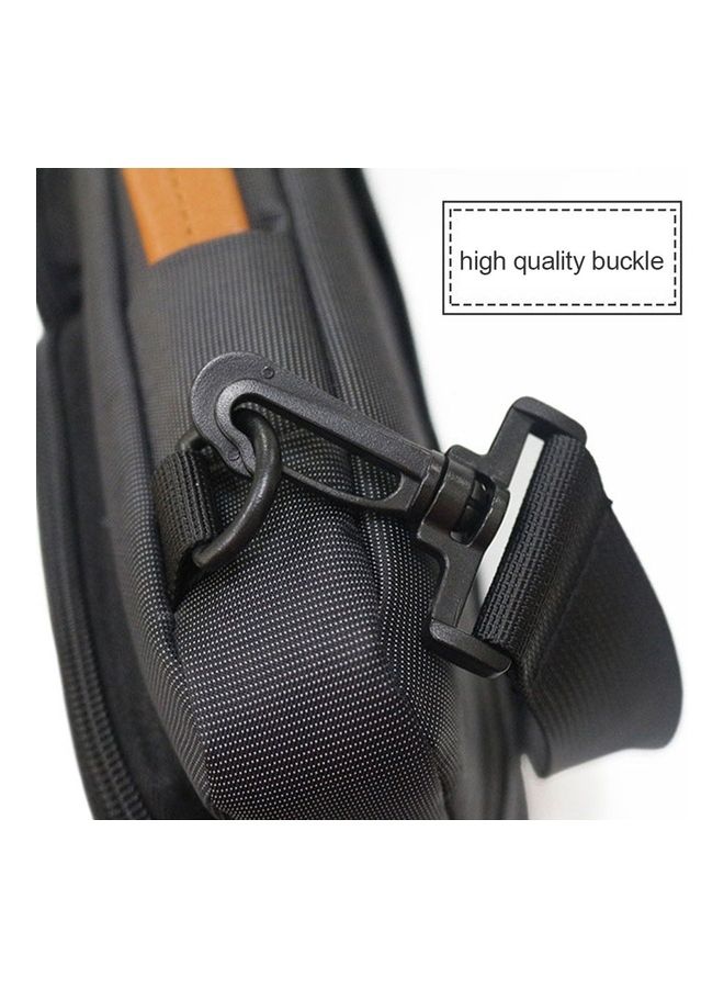 Nylon Waterproof Laptop Handbag With Trunk Trolley Strap Black  - Image 5