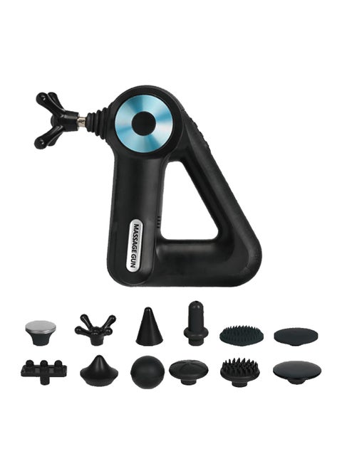 Triangle Massage Gun For Back, Neck, Muscle Pain Relief Fitness Relaxation 12pcs Pro Heads