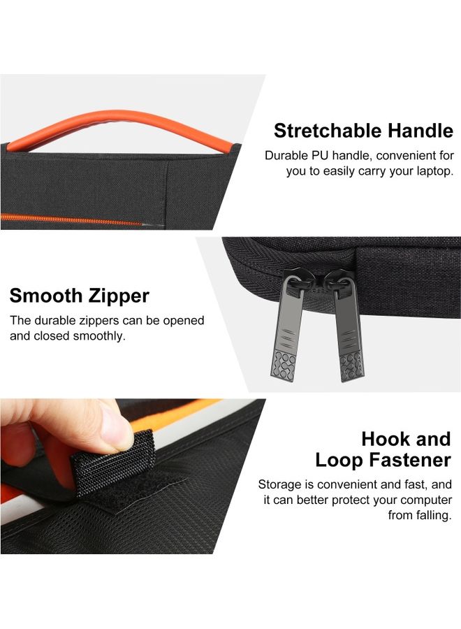 14-Inch Sleeve Case Zipper Laptop Handbag Black  - Image 3