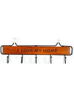 Retro Coat Key Wall Hook Brown/Black