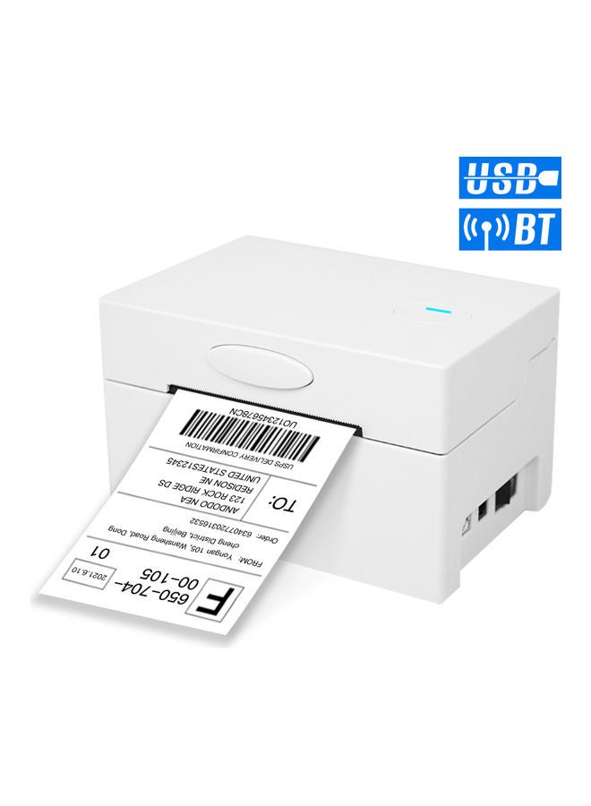 Desktop Thermal Label Printer With Accessories White  - Image 2