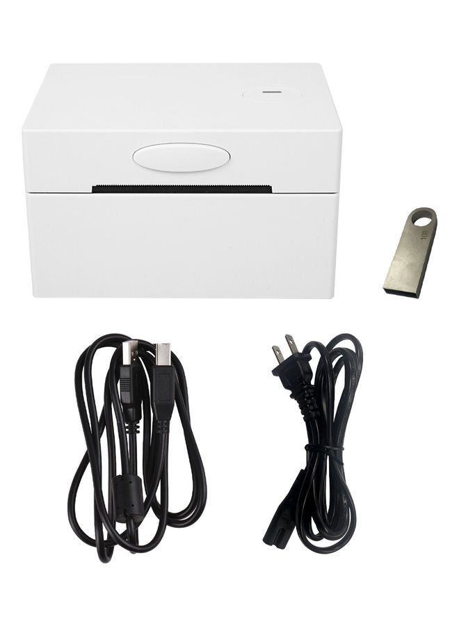 Desktop Thermal Label Printer With Accessories White  - Image 3